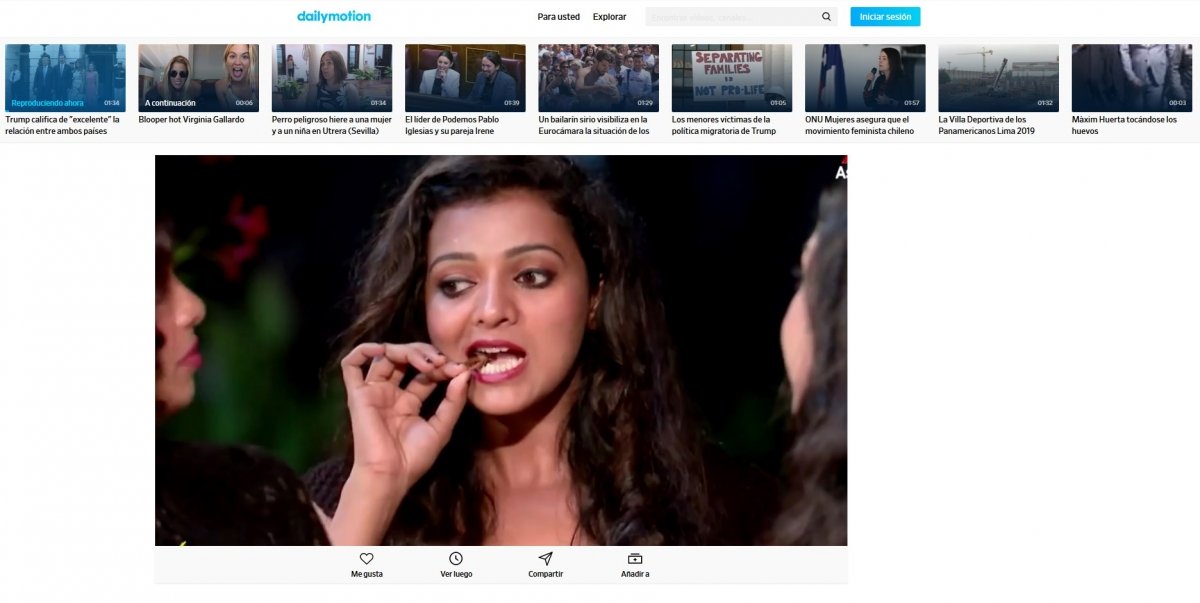 Un vídeo en reproducción en Dailymotion
