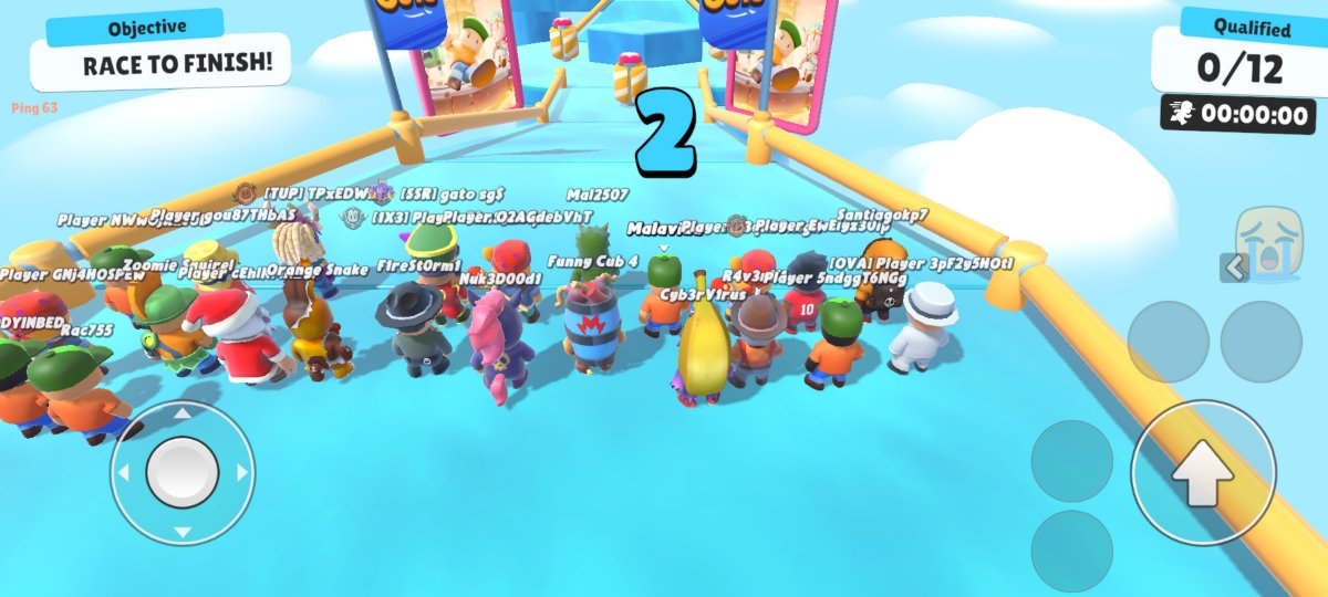 Una partida en Stumble Guys