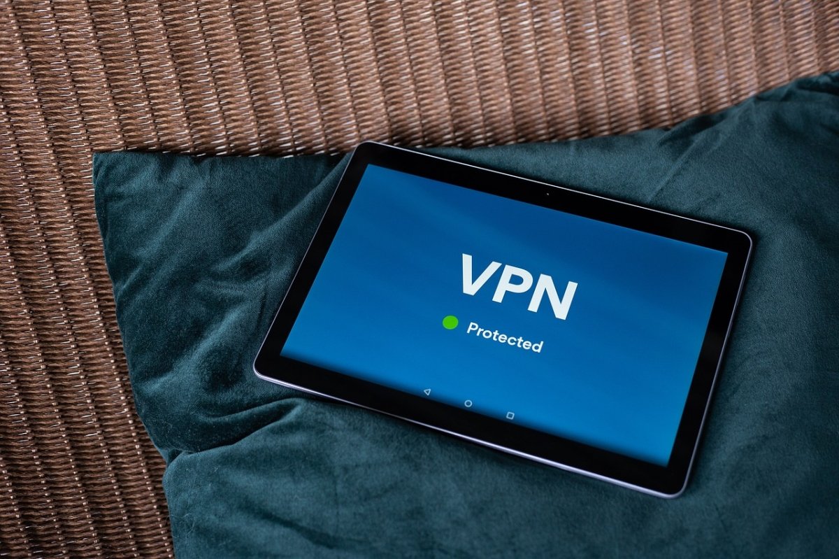 Una tablet conectada mediante VPN