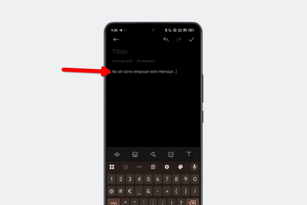 Usando una apliación externa para componer un mensaje