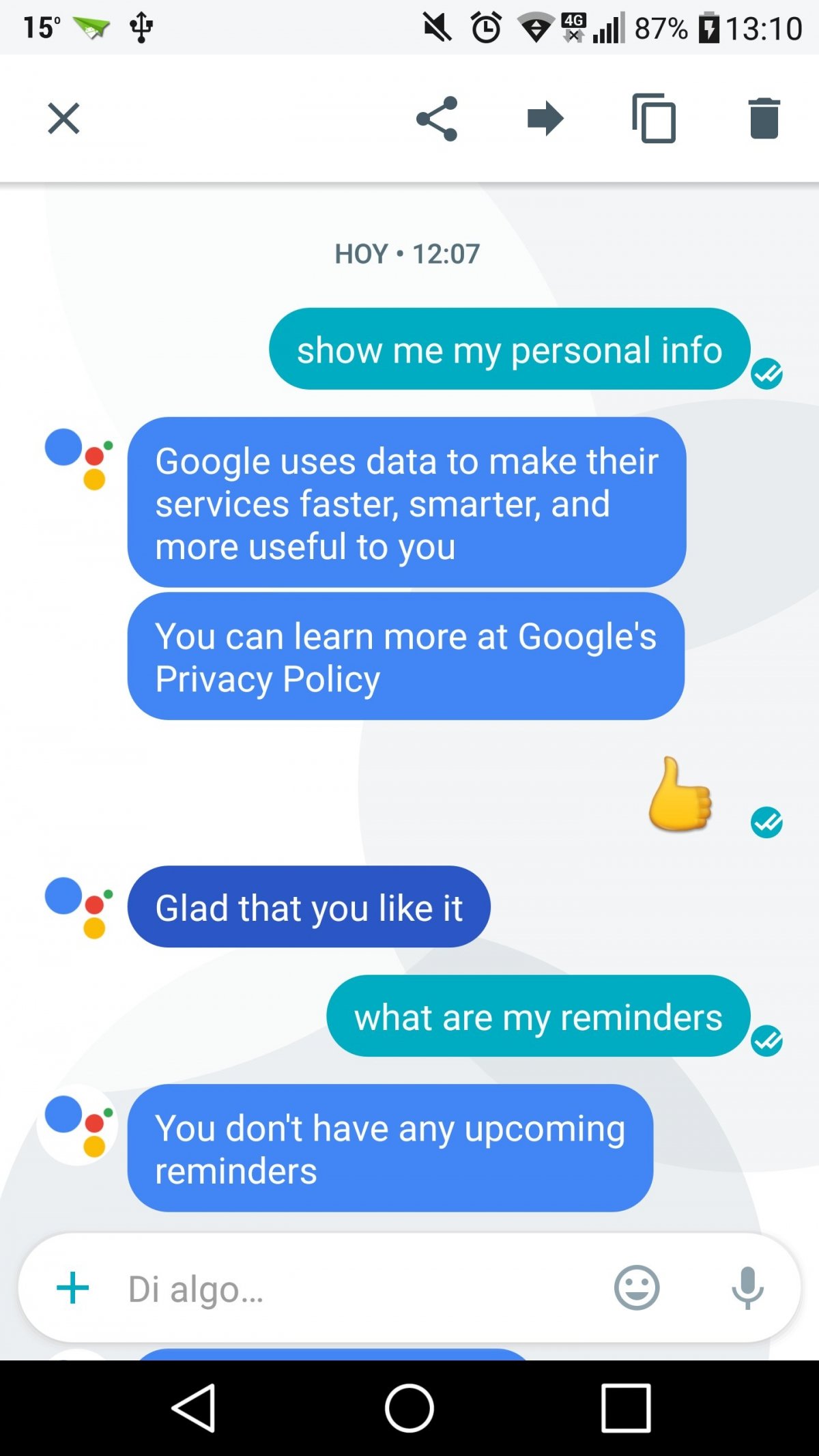 Usar Google Assistant para obtener nuestra información personal