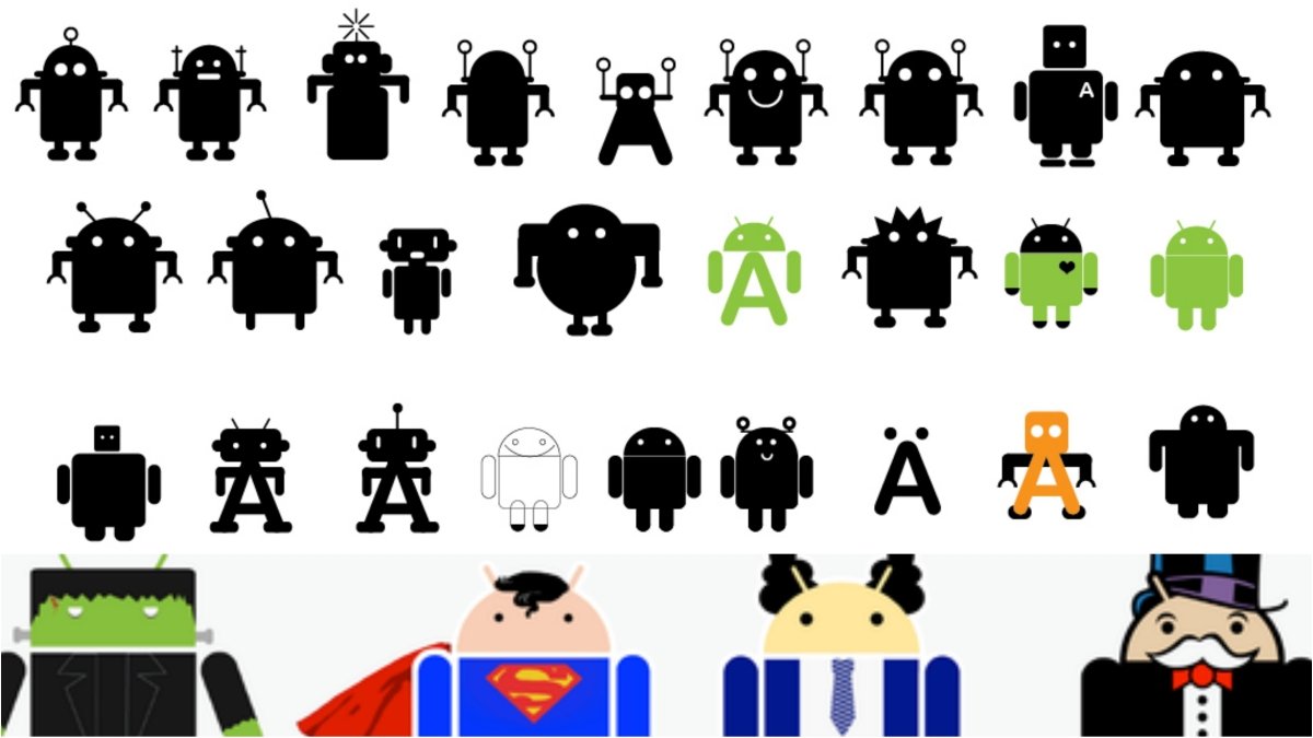 Variaciones del Bugdroid original de Irina Blok