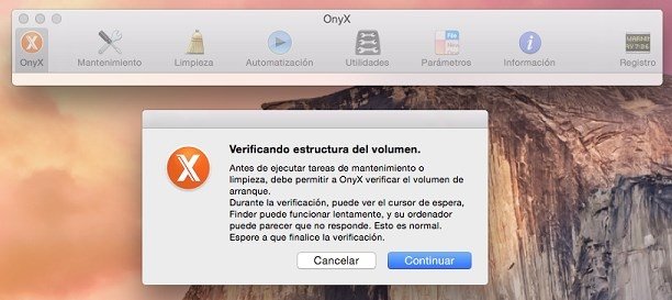 Verificación de volumen y mantenimiento con Onyx