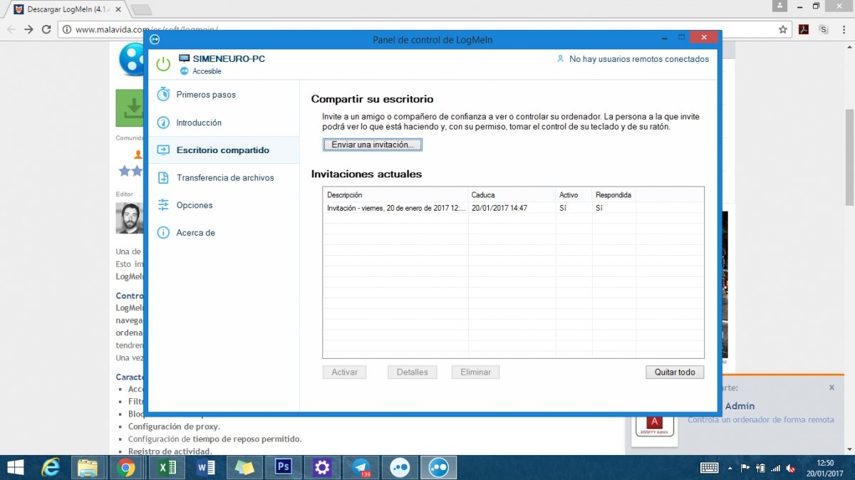 Versión de LogMeIn para Windows