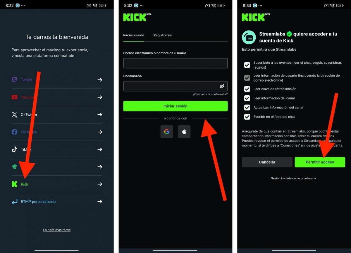 Vinculando StreamLabs con Kick