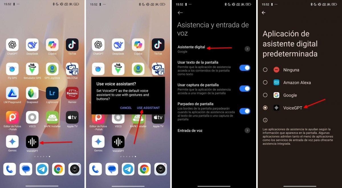 VoiceGPT te permite integrar ChatGPT como asistente de voz en Android