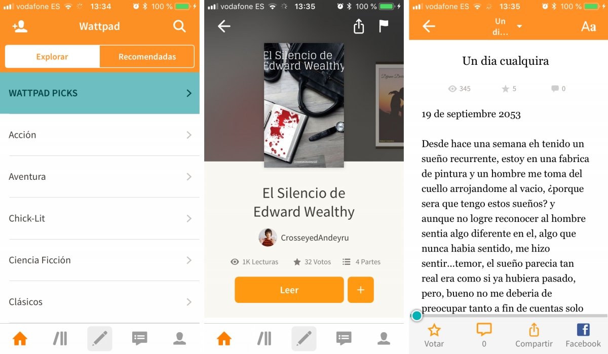 Wattpad ofrece historias para iPhone