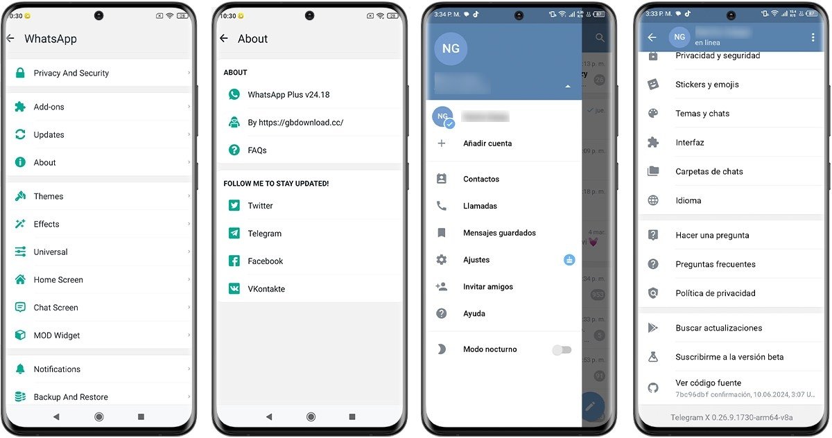 WhastsApp vs Telegram - Clientes no oficiales o MODs