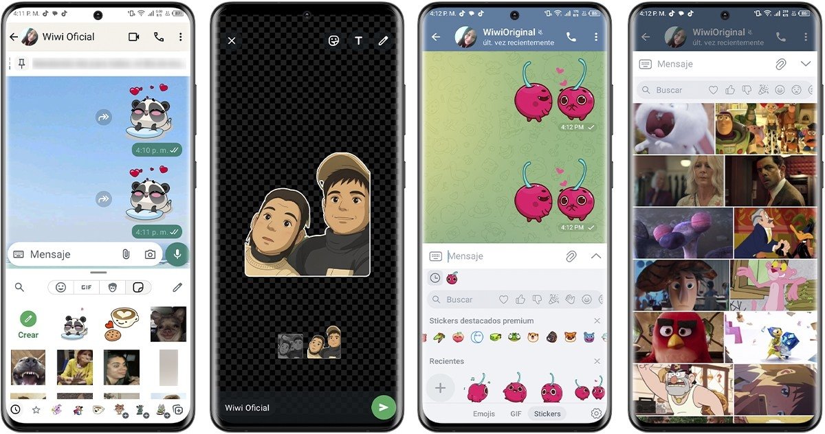 WhastsApp vs Telegram - Stickers y GIFs