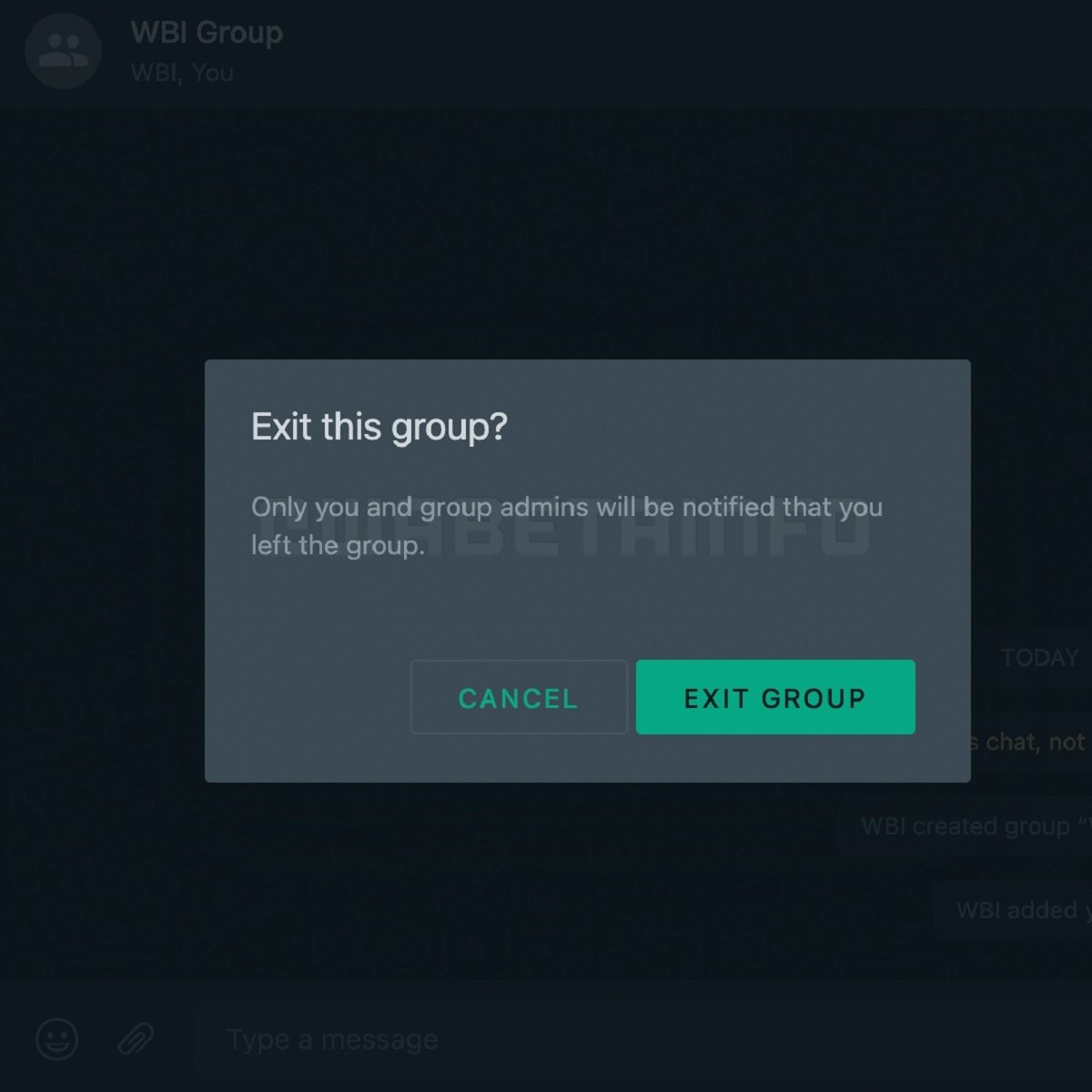 WhatsApp avisa de que solo los administradores del grupo sabrán de tu salida