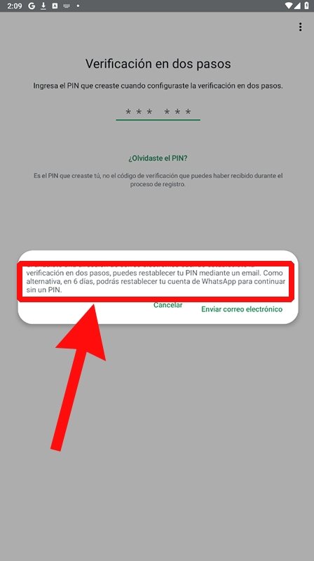 WhatsApp establece un plazo de seis días para acceder a la app sin el PIN