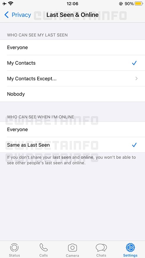 WhatsApp permitirá ocultar el estado online a los contactos que queramos