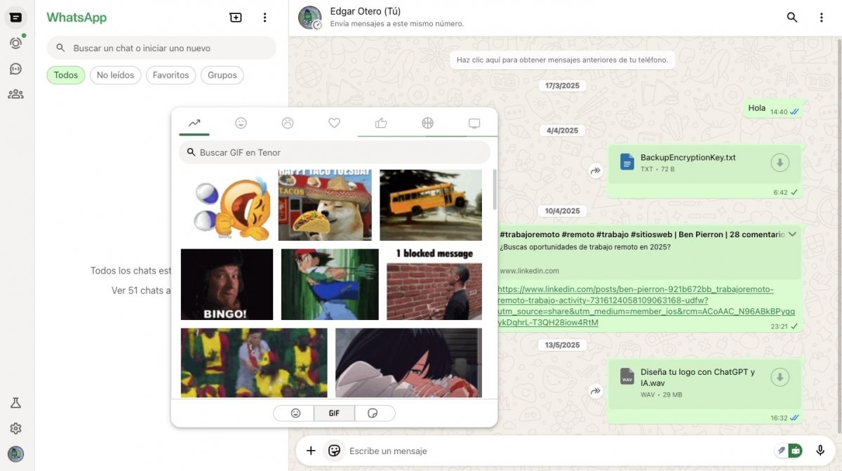 WhatsApp Web es compatible con todos los formatos que ya funcionan en el móvil