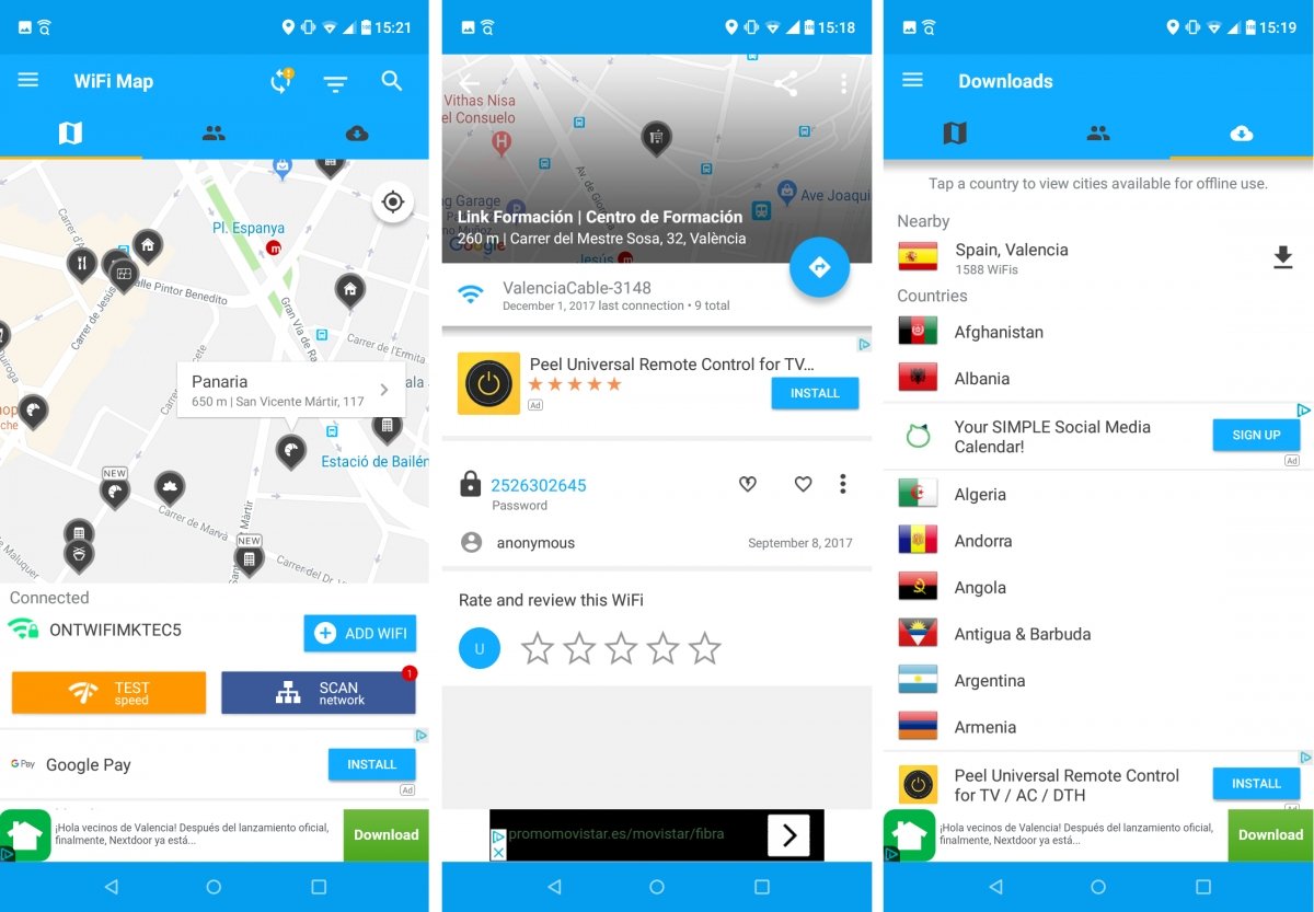 Wifi Map ofrece muchos detalles sobre redes disponibles