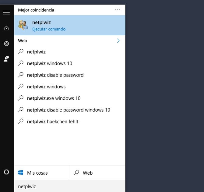 Windows 10: newplwiz (comando para entrar en Cuentas de Usuario)