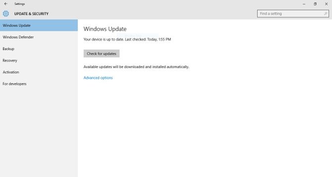 Windows Update en Windows 10