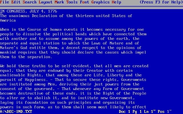 WordPerfect 5.1 para MS-DOS