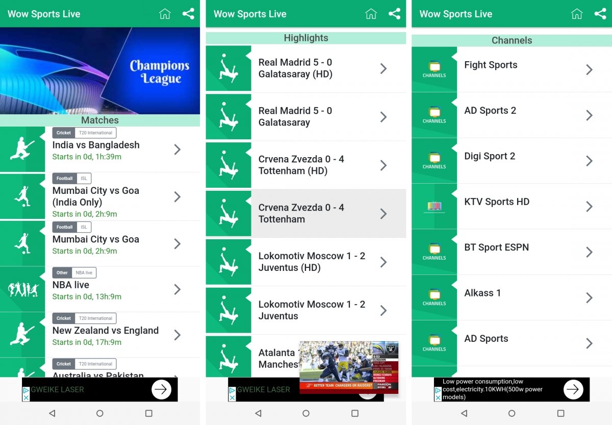 Wow Sports está especializado en streaming de deportes