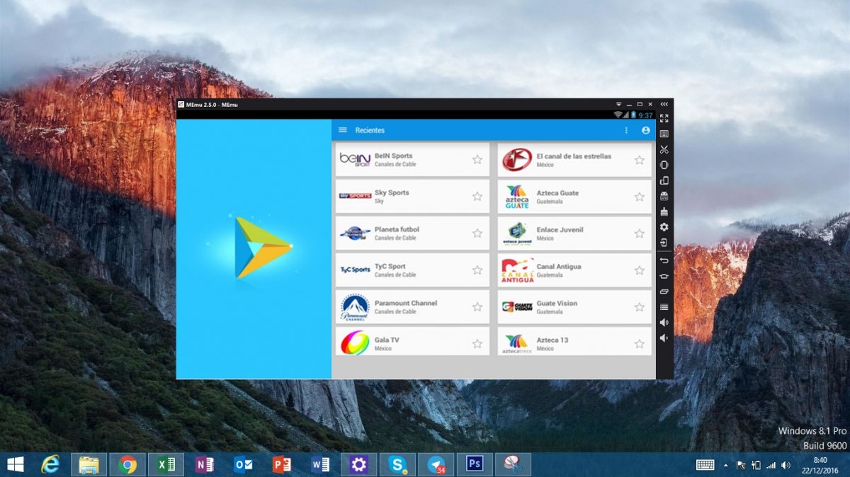You TV Player funcionando en Windows 8.1