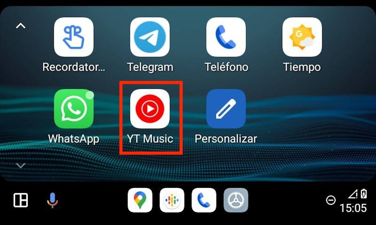 YouTube Music en el lanzador de aplicaciones de Android Auto