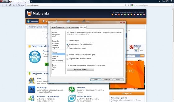Configurar Opera para máxima privacidad