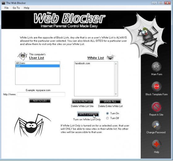 Bloquear el acceso a páginas web