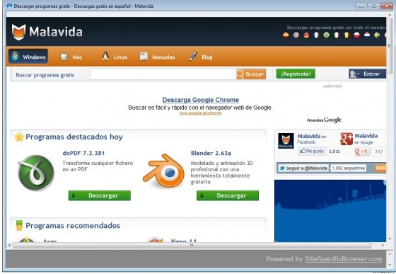Web cargada