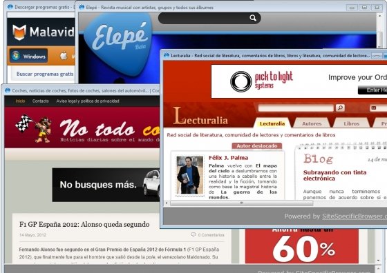 Múltiples webs cargadas desde el escritorio