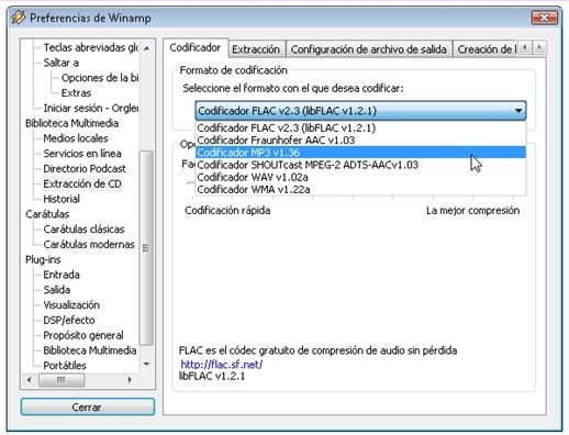 Ripear CDs de audio con Winamp - 5