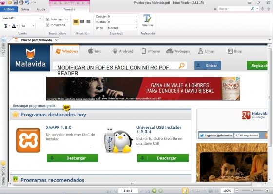 Escribir texto en un PDF