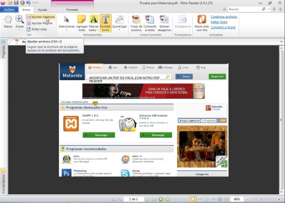 Modificar vista de un PDF