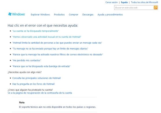 Recuperar cuenta de Hotmail bloqueada - 3