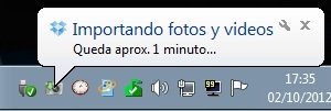 Importando imágenes y vídeo con Dropbox