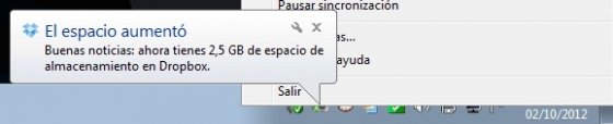 Mayor capacidad en Dropbox