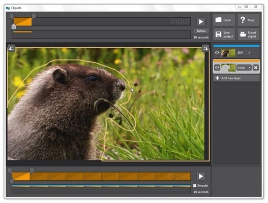 Definir el objeto del cinemagraph que tendrá movimiento