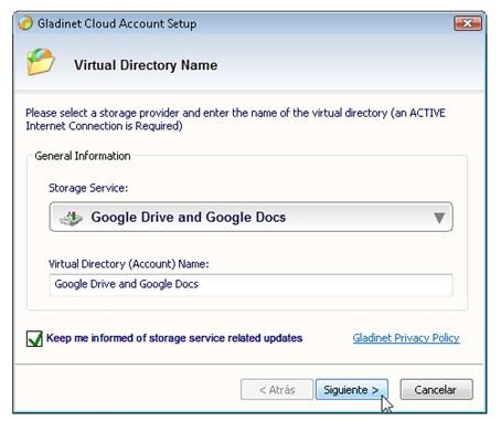 Añadir Google Drive y Google Docs