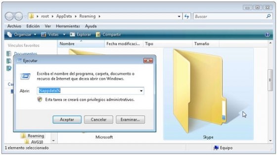 Reinicia la configuración de Skype