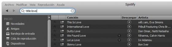 Búsqueda avanzada de canciones en Spotify
