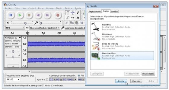 Grabar el audio de Spotify