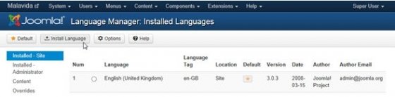 Acceso al buscador de idiomas