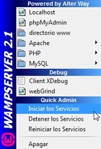 Iniciar servicios de Wampserver