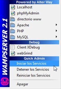 Arrancar servicios de Wampserver