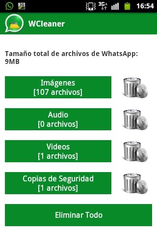 Limpiar WhatsApp con WCleaner