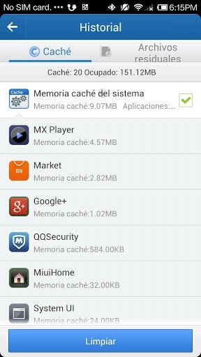 Limpiar el historial de aplicaciones de Android