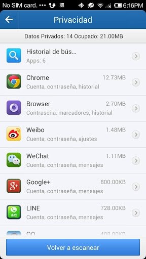 Limpiar la privacidad de Android
