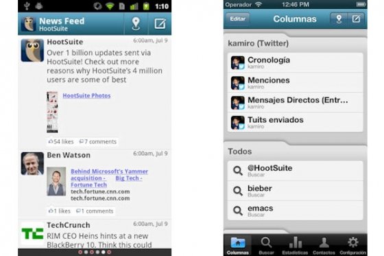 Hoosuite para Android e iOS