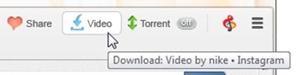 Botones multimedia y social media de Torch Browser