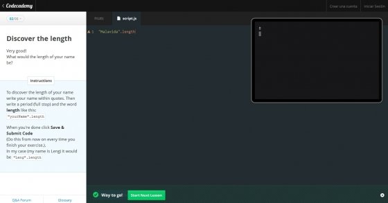 Codecademy es una plataforma e-learning para aprender a programar