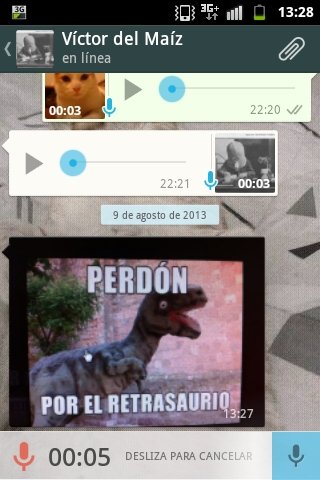 Cancelar un mensaje de voz en Whatsapp