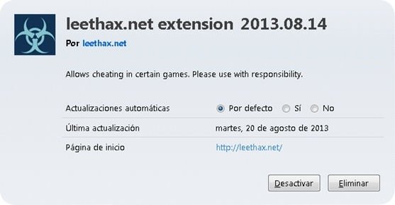 Complemento para Firefox Leexthax